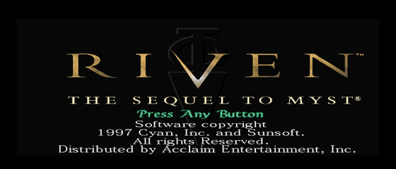 Riven - The Sequel to Myst Title Screen